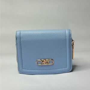 Anne Klein Light Blue Boxed AK Small Logo Wallet